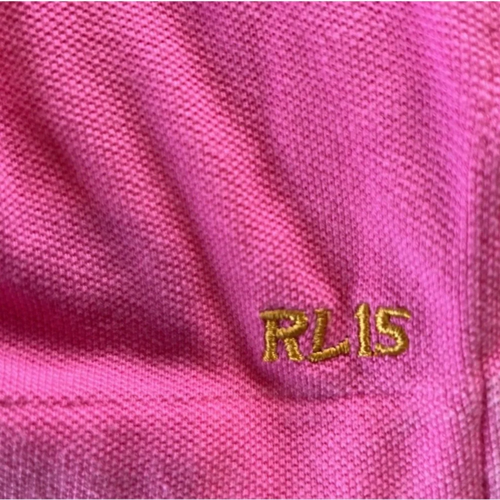 Ralph Lauren men’s classic pink, cotton polo shirt with embroidered logo. Medium